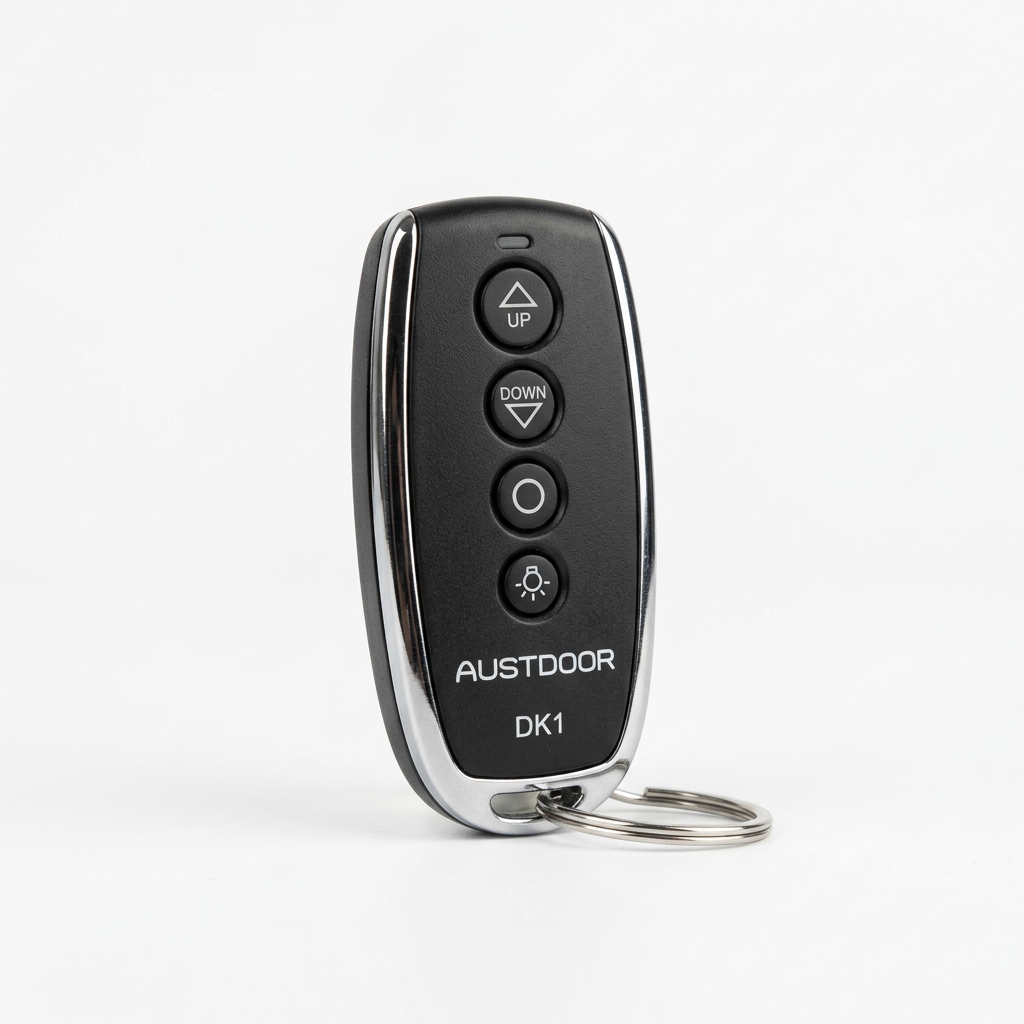 Tay Điều Khiển Remote Cửa Cuốn Austdoor DK1 Nắp Trượt Kim Loại